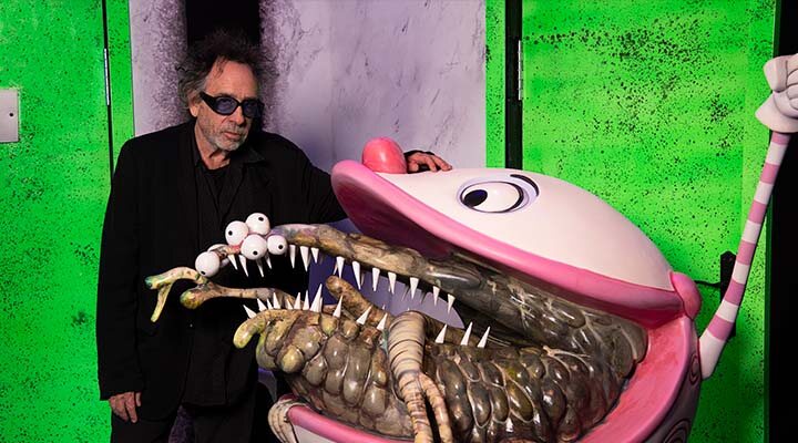 Tim Burton en su exposición en Madrid