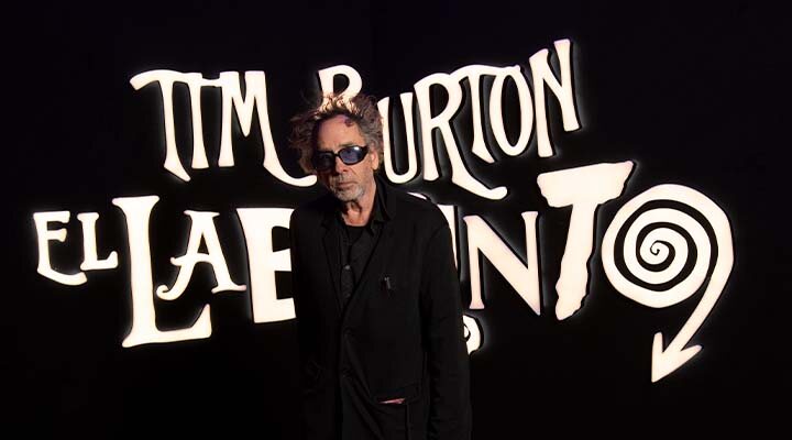 Tim Burton en su exposición en Madrid