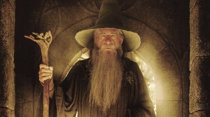 Ian McKellen como Gandalf en 'El Señor de los Anillos: La Comunidad del Anillo