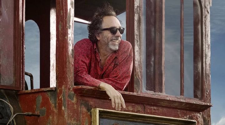 Tim Burton en el rodaje de 'Dumbo'