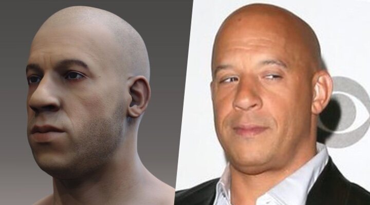 Comparativa del meme y Vin Diesel