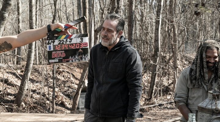 Jeffrey Dean Morgan en el rodaje de 'The Walking Dead'