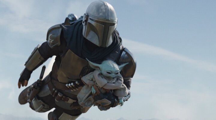 Mando y Baby Yoda en 'The Mandalorian'