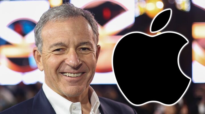 Bob Iger y el logo de Apple