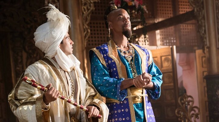  Mena Massoud y Will Smith en 'Aladdín'