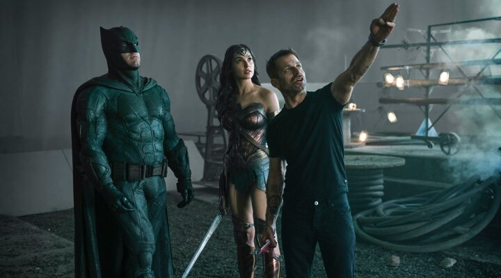 Ben Affleck, Gal Gadot y Zack Snyder en 'La Liga de la Justicia de Zack Snyder'