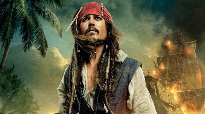 Johnny Depp como Jack Sparrow en 'Pirtas del Caribe'