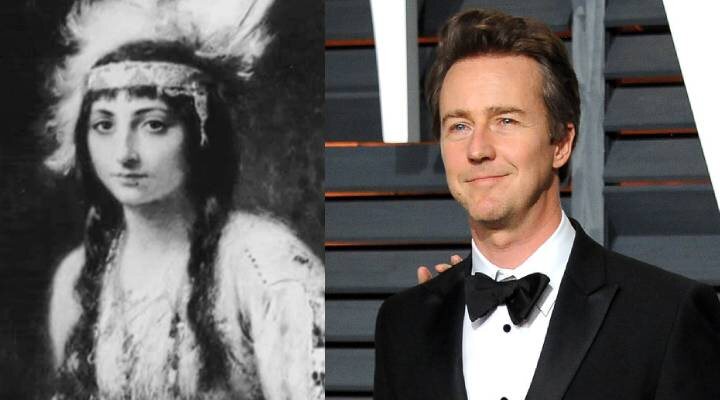 Edward Norton es descendiente de Pocahontas, nativa americana que inspirase el clásico de Disney