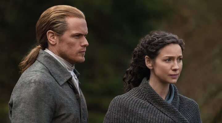 Sam Heughan y Caitríona Balfe en 'Outlander'