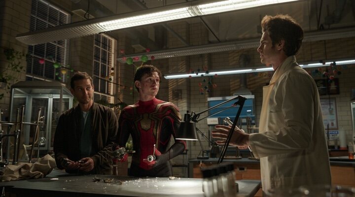 Tobey Maguire, Tom Holland y Andrew Garfield en 'Spider-Man: No Way Home