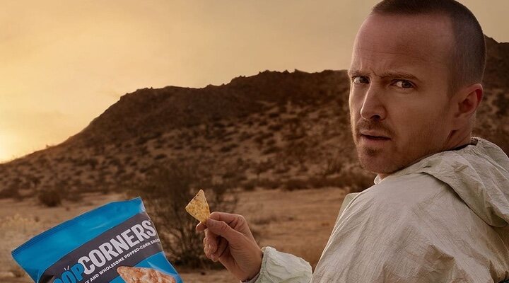 Aaron Paul en el anuncio de PopCorners