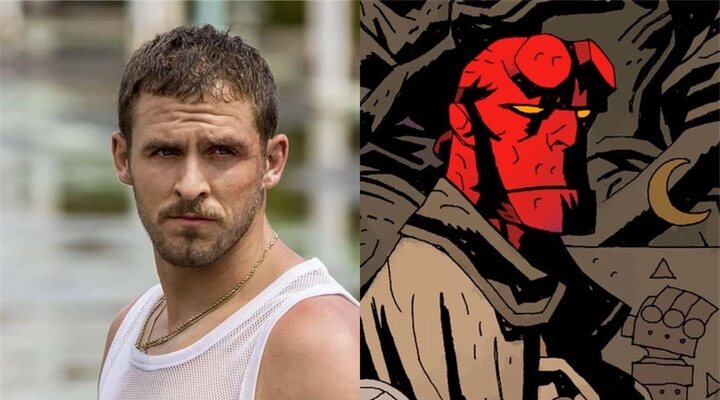 Collage de Jack Kesy y Hellboy