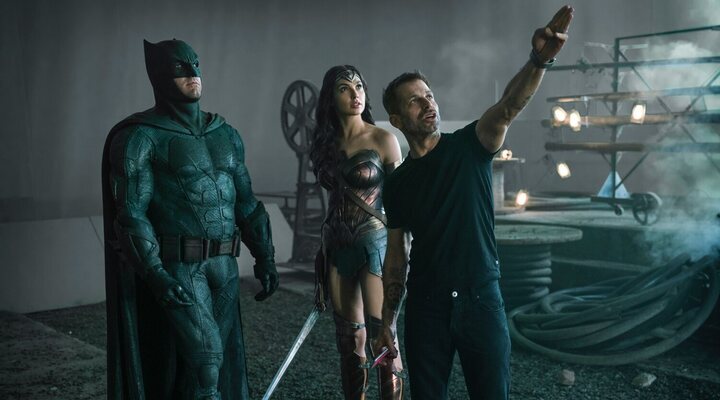 Zack Snyder, Gal Gadot y Ben Affleck