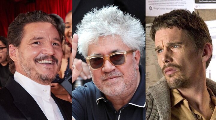  Pedro Pascal, Pedro Almodóvar y Ethan Hawke