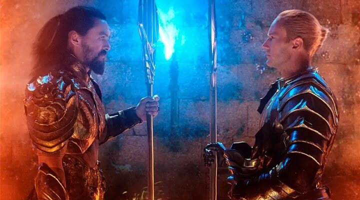 Jason Momoa y Patrick Wilson en 'Aquaman'