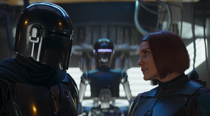  Din Djarin y Bo-Katan en 'The Mandalorian'