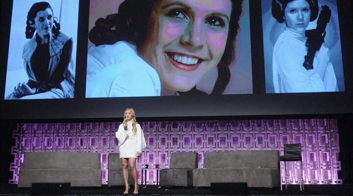 </p><p> Billie Lourd durante el tributo a Carrie Fisher en la Star Wars Celebration