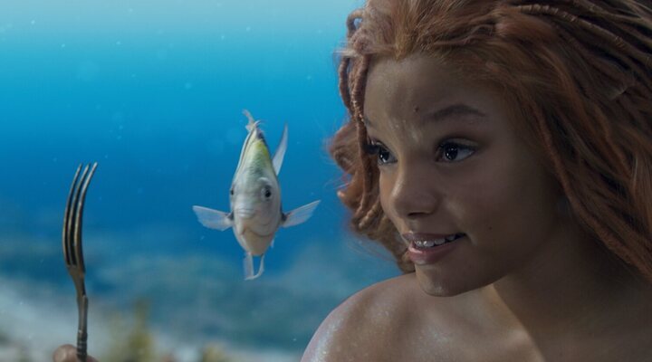 Ariel y Flounder en 'La sirenita' de Rob Marshall