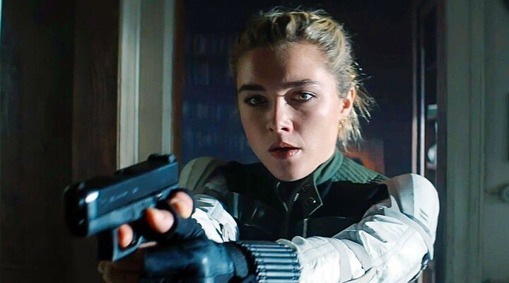 Florence Pugh interpretando a Yelena Belova en 'Viuda Negra'