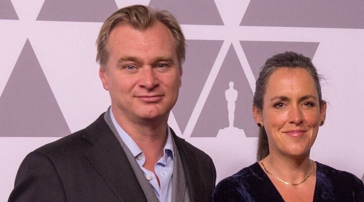 Christopher Nolan junto a su productora.