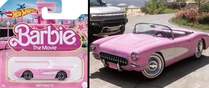 El Corvette de Barbie en Hot Wheels y en 'Forza Horizon 5'