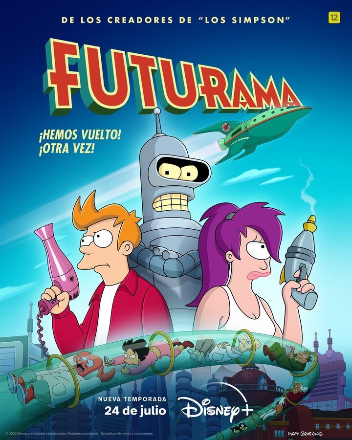 La nueva temporada de 'Futurama' estará disponible en disney +