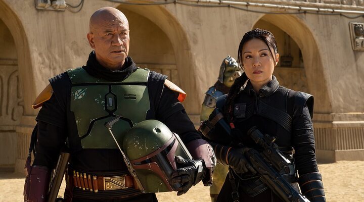 Temuera Morrison y Ming Na Wen en 'El Libro de Boba Fett'