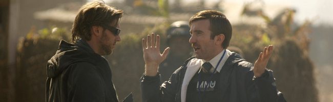 Neill Blomkamp y Sharlto Copley juntos en 'Elysium'