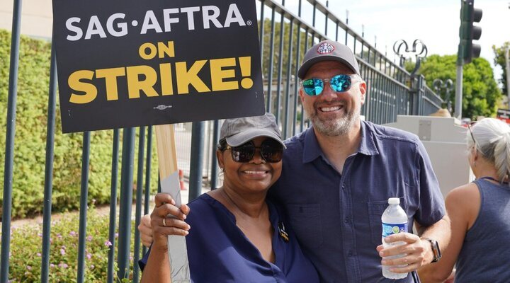 Octavia Spencer en la huelga del SAG-AFTRA