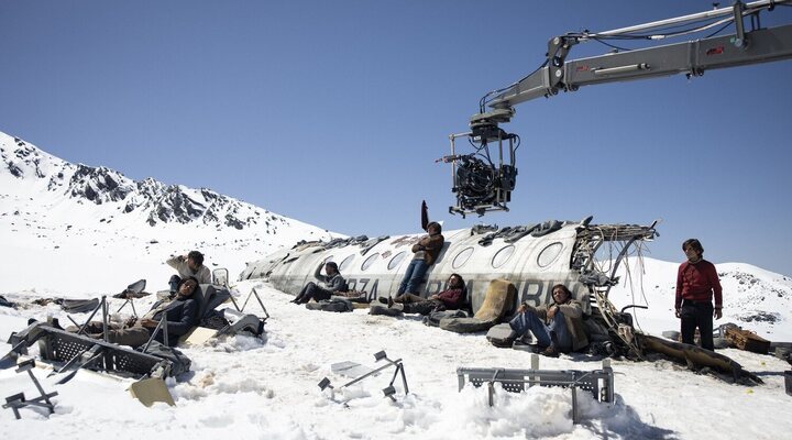 Rodaje de 'La sociedad de la nieve'