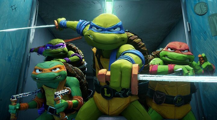 Las Tortugas Ninja se colocan segundas en su estreno