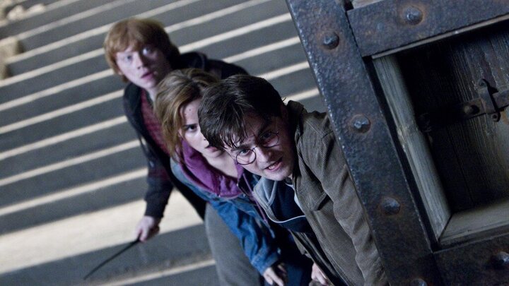 Harry, Hermión y Ron en 'Harry Potter y las reliquias de la muerte'