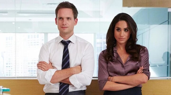 Patrick J. Adams y Meghan Markle en 'Suits'