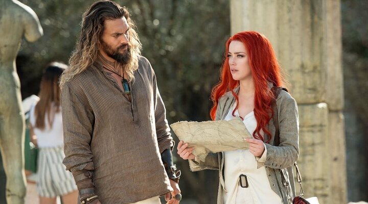 Amber y Jason Momoa en 'Aquaman'