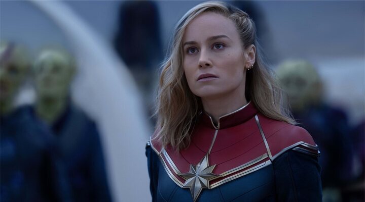 Brie Larson en el papel de Capitana Marvel en 'The Marvels'