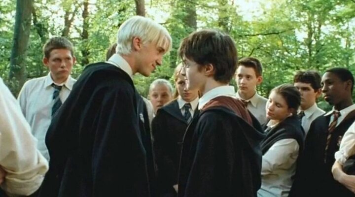 Tom Felton y Daniel Radcliffe en 'Harry Potter'