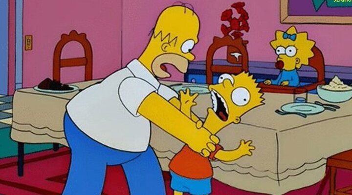 Homer y Bart en 'Los Simpson'