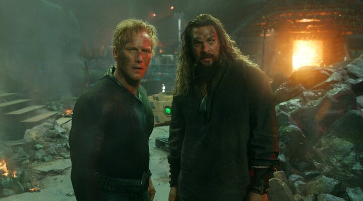 Jason Momoa y Patrick Wilson en 'Aquaman y el Reino Perdido'