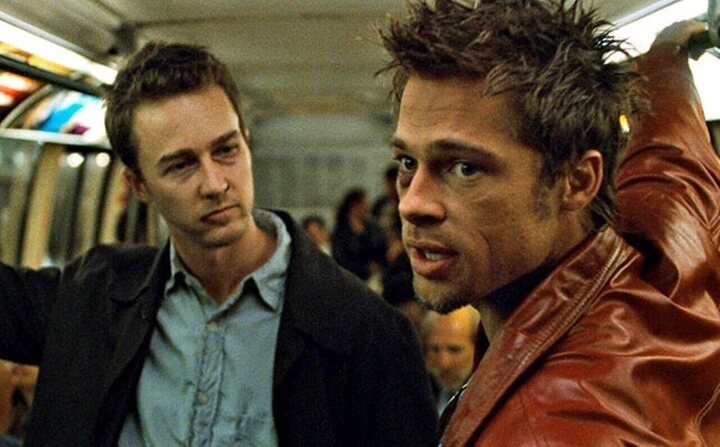 Brad Pitt y Edward Norton en 'El club de la lucha'