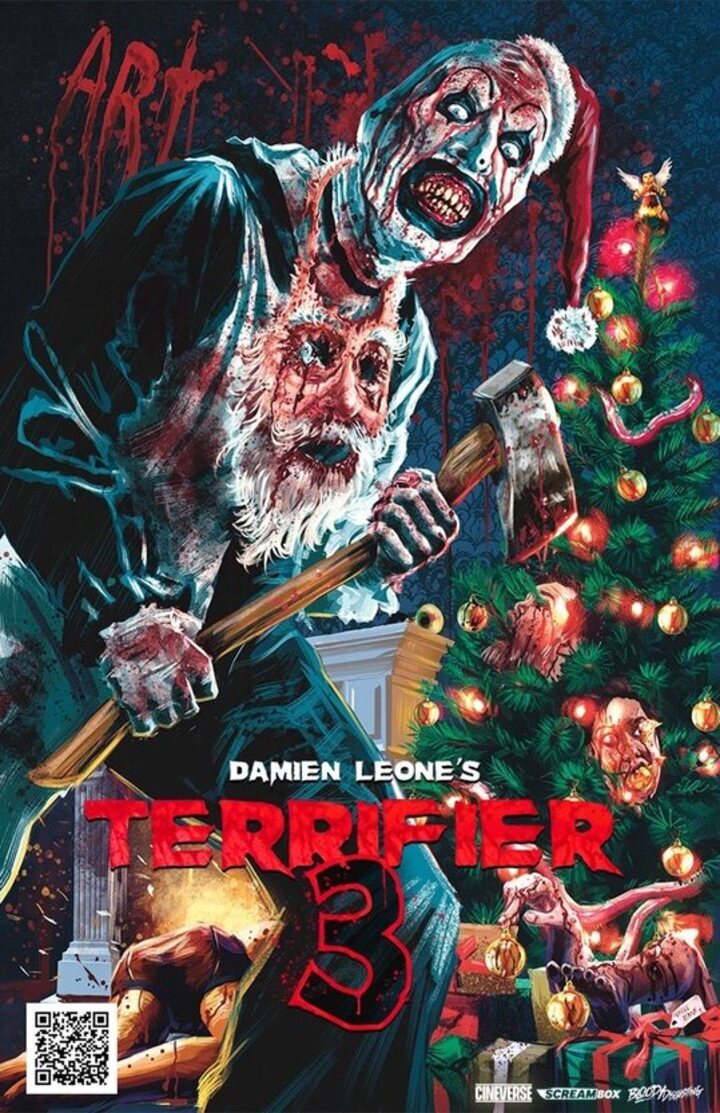 Art The Clown se disfraza de Santa Claus para sembrar el caos en el perturbador teaser de 'Terrifier 3'