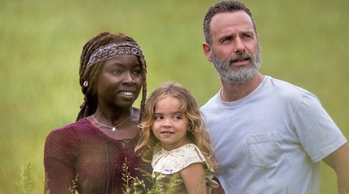 Andrew Lincoln y Danai Gurira en 'The Walking Dead'