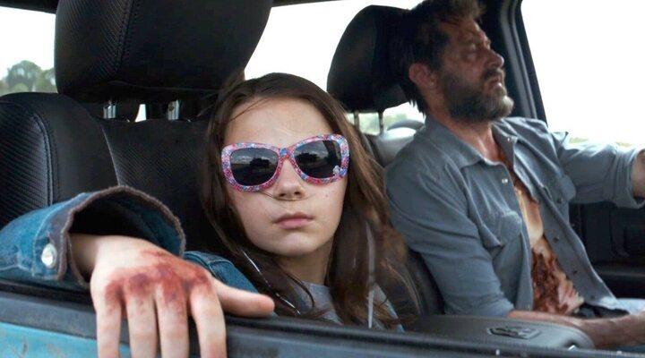 Dafne Keen y Hugh Jackman en 'Logan'