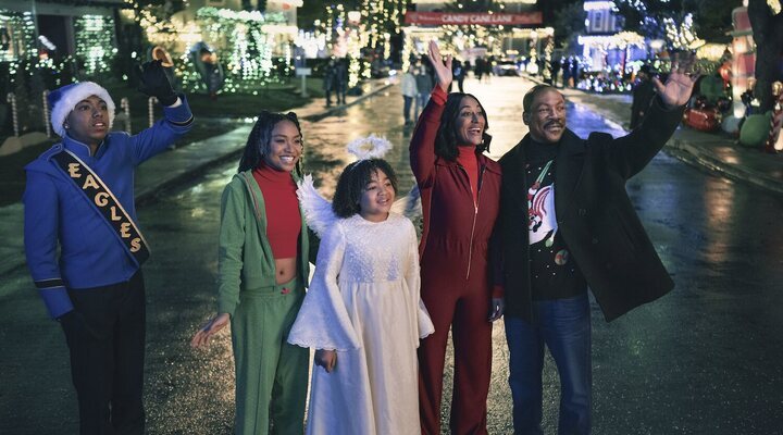 La familia Carver en 'Navidad en Candy Cane Lane'