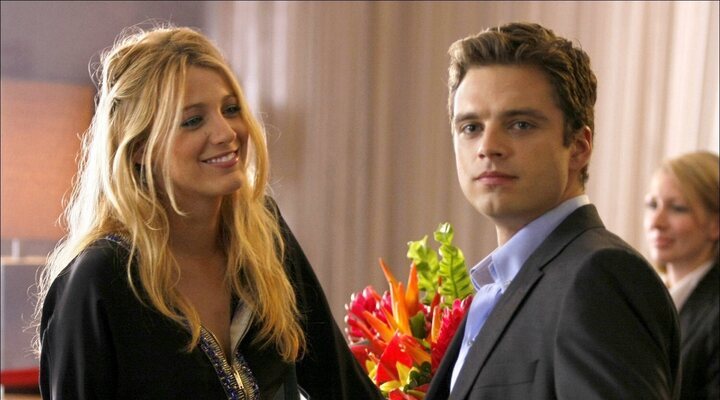 Sebastian Stan como Carter Baizen en 'Gossip Girl' junto a Blake Lively como Serena Van Der Woodsen