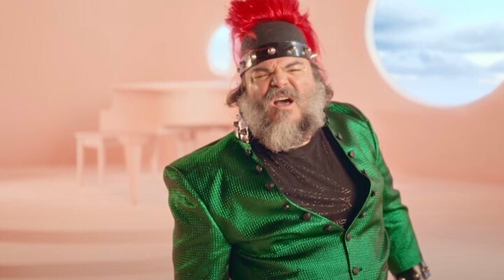 Jack Black en el videoclip de 'Peaches'