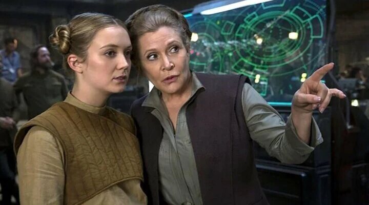 Billie Lourd y Carrie Fisher en 'Star Wars'