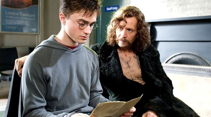 Gary Oldman y Daniel Radcliffe en 'Harry Potter y el Prisionero de Azkaban