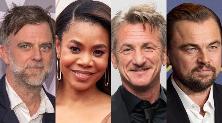 Paul Thomas Anderson, Regina Hall, Sean Penn y Leonardo DiCaprio