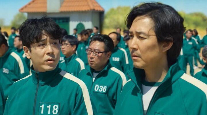 Lee Jung-jae en la primera prueba de 'El juego del calamar' (Netflix) 