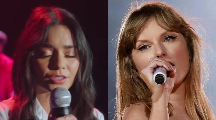 Taylor Swift en 'Taylor Swift: The Eras Tour' y Vanessa Hudgens en 'High School Musical'